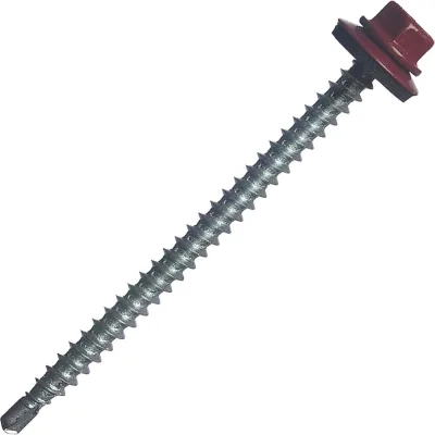 Кровельный саморез МЕТАЛЛСЕРВИС 4.8x70, RAL 3005, 100 шт. 1220576