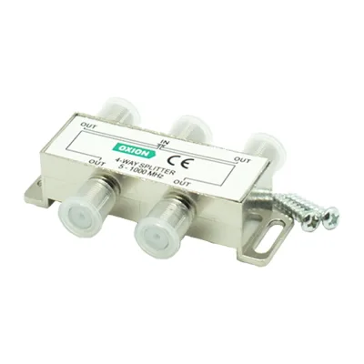 Разветвитель F на 4 TV (5-1000MHz) OXION пакет 10 шт., арт. OX-SPL4W1000PCS10