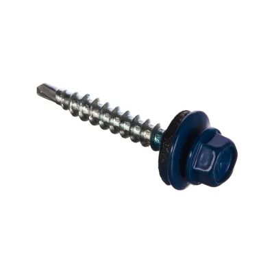 Кровельный саморез Daxmer 4,8x35 RAL 5005 сверло №1, 250 шт 00000303925