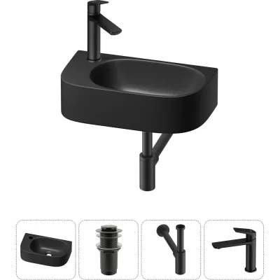 Комплект Wellsee 4 в 1 Lavinia Boho Bathroom Sink накладная/подвесная раковина 40x22 см 20216352R