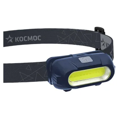 Налобный аккумуляторный фонарь КОСМОС 3ВтCOBLED/съемный Li-ion 18650 800mAh/ABS-пластик/USB-шнур typeC KOC514Lit