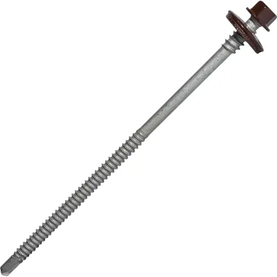 Саморез для сэндвич-панелей HARDWEX ТМ HWX5-P10-6.3/5.5x135 мм, св.№3, RUSPERT, RAL 8017, 100 шт. 5190002407190