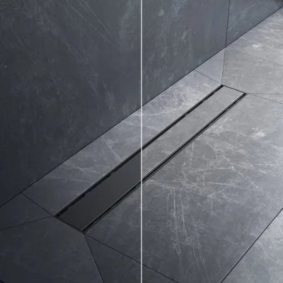 Линейный трап для душа AM.PM PrimeFlow универсальный затвор Tile 60см цвет черный мат W02SC-U11-060-04BM