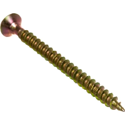 Шуруп Качественный КРЕПЕЖ желтый цинк 3,5x45, 160 шт. 0300447 КЧ