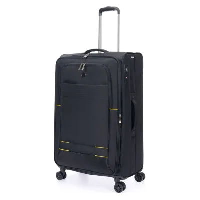 Чемодан Torber Brosno, черный, нейлон 600D, 48x30x78 см, 85 л T1901L-Black