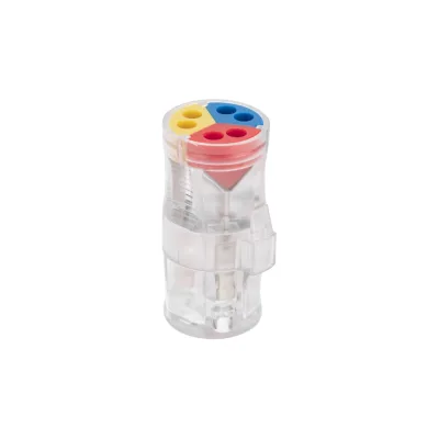 Экспресс-клемма REXANT СМК 2273-2x3R, проходная, разъемная, 3 полюса, 3x2-проводная, 0,5-2,5мм2, 50 шт. 07-5244