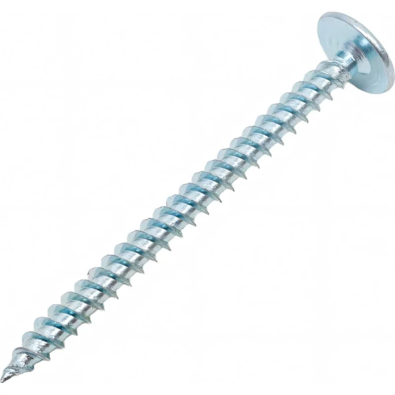 Саморез STEELREX полусфера с прессшайбой, острый, цинк, 4,2x51 мм, 80 шт. 0117042051B400008032