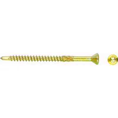 Шуруп для деревянных полов ЕВРОПАРТНЕР самозенкующий, потайной, Torx 10, 3,2x45 + бита, 150 шт. B4 0000