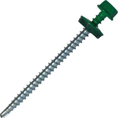 Саморез кровельный по дереву HARDWEX ТМ HWX2-W-P5-4.8x70 мм, св.№1, RAL 6029, 100 шт. 5190000023361