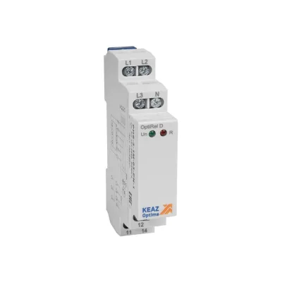 Реле контроля фаз КЭАЗ OptiRel D PHS-3-1M-03-PN-2 чередования обрыва фаз 3Ф+N 2СО 331993