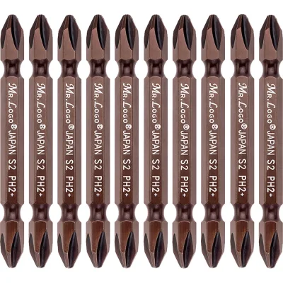 Бита для шуруповерта магнитная двусторонняя PH2xPH2, 75 мм, S2 Mr.Logo A075P2-10