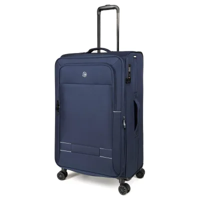 Чемодан Torber Brosno, синий, нейлон 600D, 48x30x78 см, 85 л T1901L-Blue