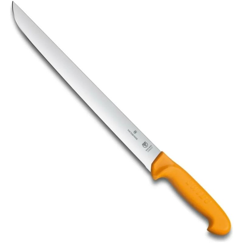 Нож для отбивной и стейка Victorinox лезвие 31 см прямое, жёлтый 5.8433.31