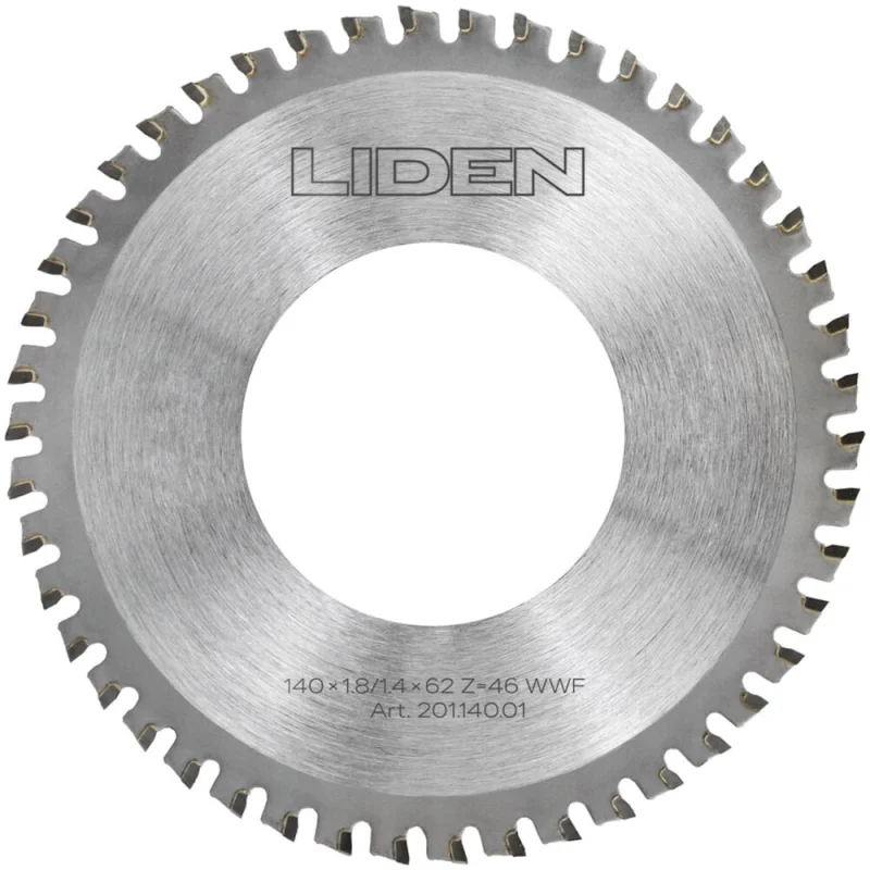 Диск пильный TCT 140x1.8/1.4x62 мм, z=46 для труборезов Liden 201.140.01