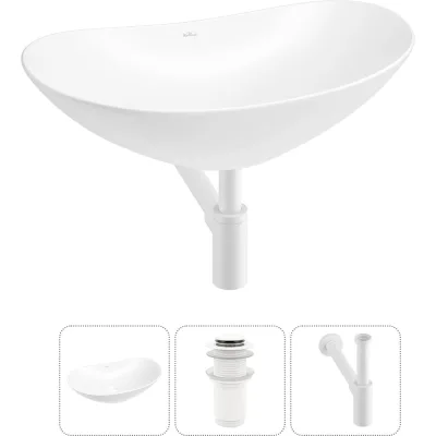Акционный набор Wellsee 3 в Carefree Dove накладная раковина 44x29 см 20212256R