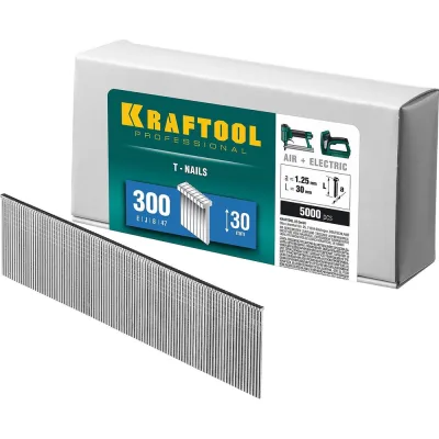 Гвозди для нейлера KRAFTOOL тип 18GA (47/300/F) 30 мм, 5000 шт, 31785-30
