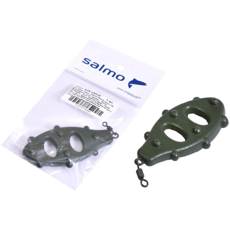 ΠΡΡΠ· Ρ Π²Π΅ΡΡΠ»ΡΠ³ΠΎΠΌ SALMO TURTLE SWIVEL green 130Π³ STS-130GR