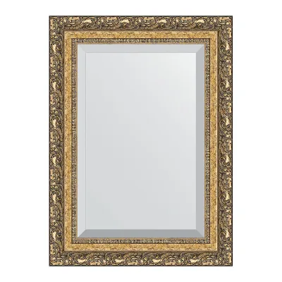Зеркало EVOFORM с фацетом в багетной раме - виньетка бронзовая 85 мм (55x75 см) BY 1230