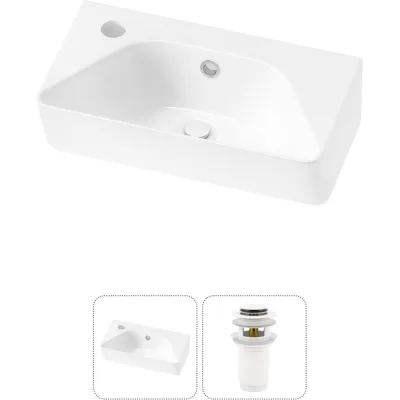 Комплект Wellsee 2 в 1 Lavinia Boho Bathroom Sink накладная/подвесная раковина 40x22 см 20216444R