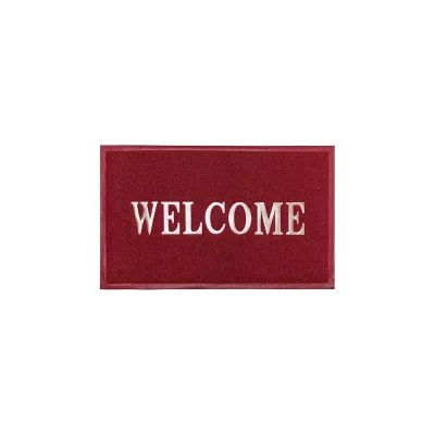 Придверный пористый коврик ComeForte Welcome 50х80 см бордовый WM-12