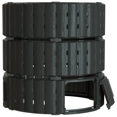 Компостер Piteco 1350л круглый чёрный, K11135