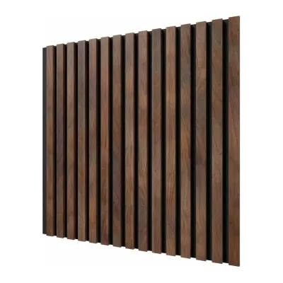 Акустические стеновые панели Cosca Decor 600x600x19 мм, черный войлок, рейки МДФ 00-00074608