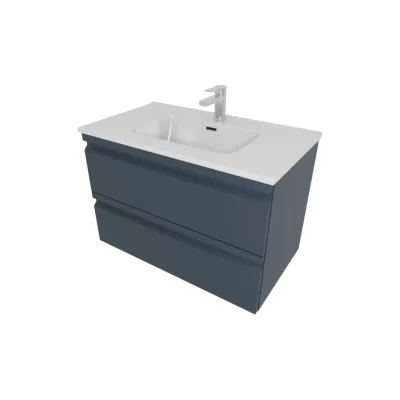 Комплект мебели AQUATEK AQ77080-MG Тумба 80см ВЕГА с раковиной AQ0480-00, 2 ящика, цвет серый мат 00000145035