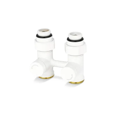 Узел нижнего подключения прямой Varmega белый, 1/2×3/4 EK, VMDV21-100415