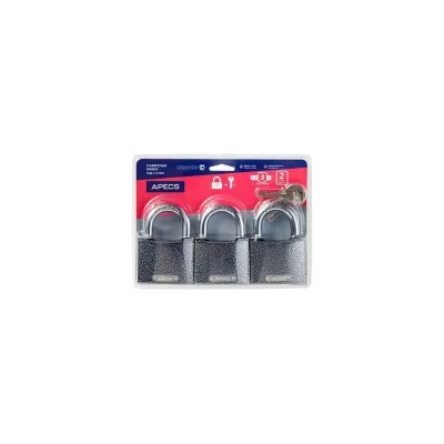 Замки навесные APECS PD-01-63-Blister 3Locks+5Keys 17792 00017792