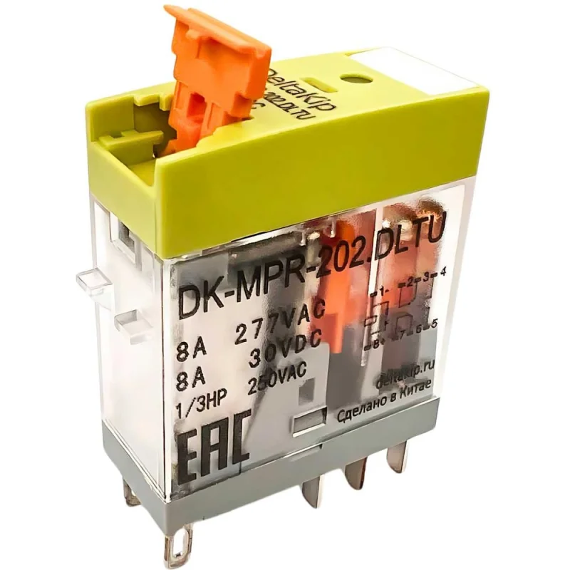 Промежуточное реле DELTAKIP Delta-Kip в компактном корпусе DK-MPR (202DLTU, 12V DC, 8А, IP40) DK-K0000029