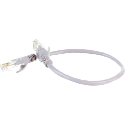 Медный патч-корд ExeGate UTP-RJ45-RJ45-5e-CU-0,3M-GY, UTP, cat.5e, 0.3м, серый 282008