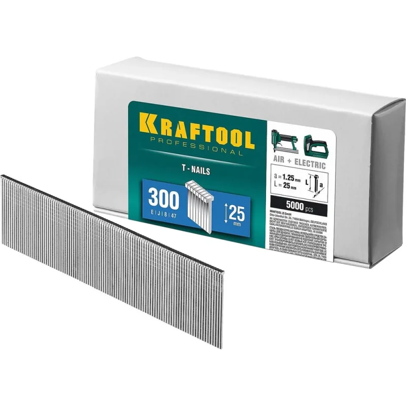 ΠΠ²ΠΎΠ·Π΄ΠΈ Π΄Π»Ρ Π½Π΅ΠΉΠ»Π΅ΡΠ° KRAFTOOL ΡΠΈΠΏ 18GA (47/300/F) 25 ΠΌΠΌ, 5000 ΡΡ, 31785-25