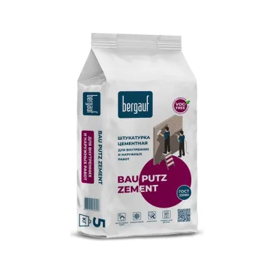 Цементная штукатурка Bergauf bau putz zement 5 кг 28130