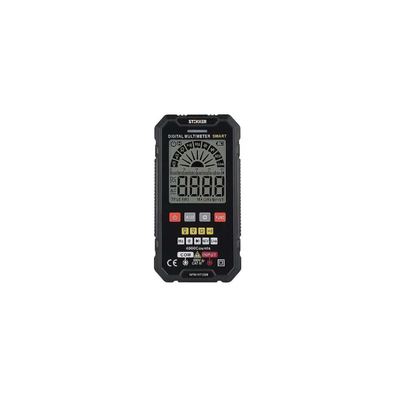 Мультиметр цифровой STEKKER MTM HT125B 4000 отсчетов, 2 батареи тип ААА 1,5В 49995
