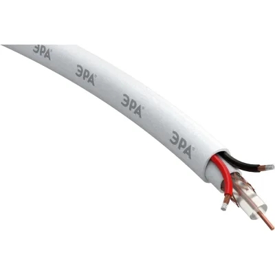 Кабель для аналогового видеонаблюдения ЭРА Simple KL-0.75-PVC КВК-В-2 +2x0,75, 200 м, белый, Б0052738