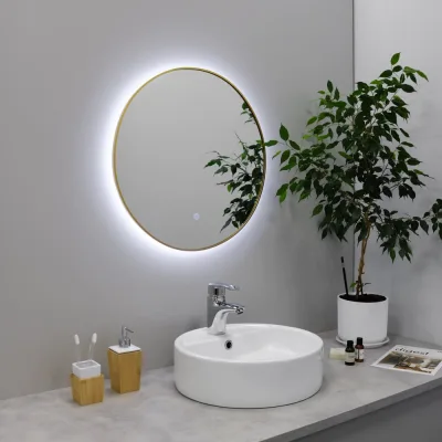 Зеркало FIXSEN с подсветкой LED круглое 60x60 см золото-сатин FX- 1060G