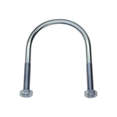Хомут (скоба) Stalmax U-образный LCU М6 12-17 (3/8) (DIN 3570) с двумя гайками в комплекте (арт. 10188) оцинкованная сталь (уп. 10 шт) 10188-023