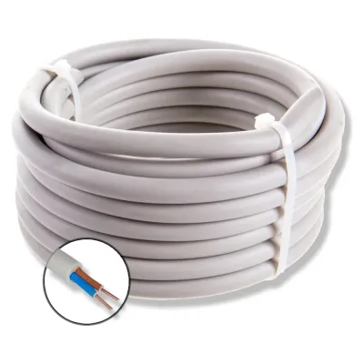 Кабель силовой БУРЕВЕСТНИК nym 2x1.5 мм2, 20м, круглый BOZ64840L20