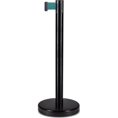 Стойка ограждения RUSBARRIER с лентой 2 м BSLN-326332 BLACK green