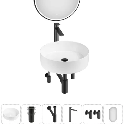 Набор Wellsee 6 в 1 Coax накладная раковина 40x40 см 20218240R
