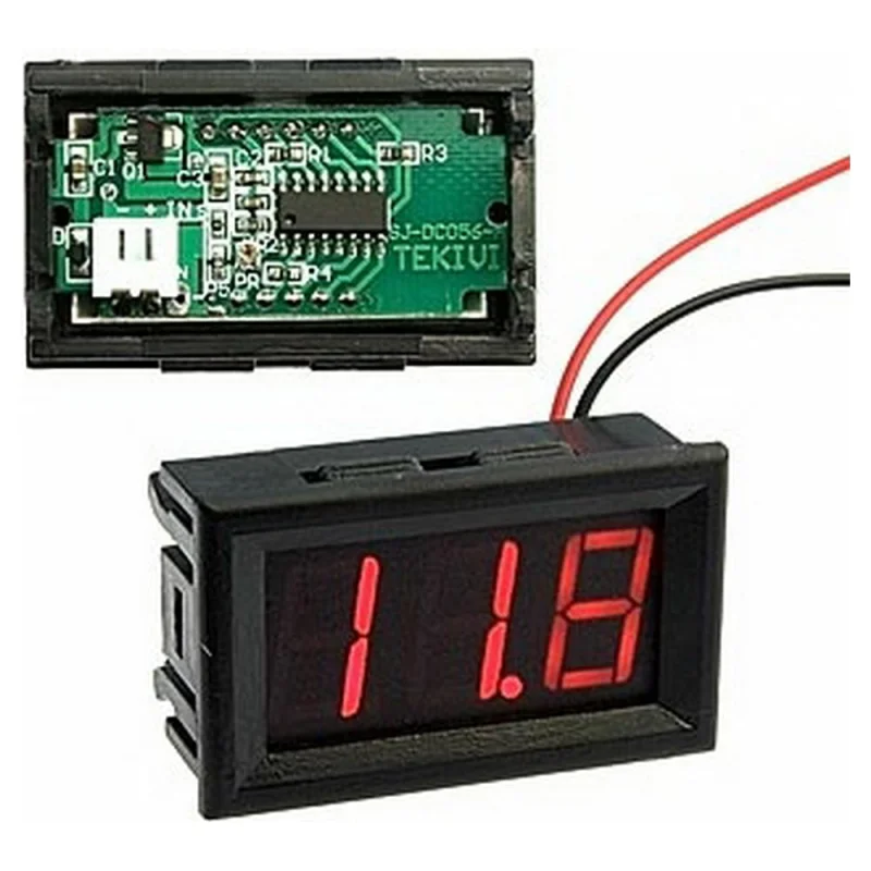 Цифровой вольтметр RUICHI V27T-DL Red 97671