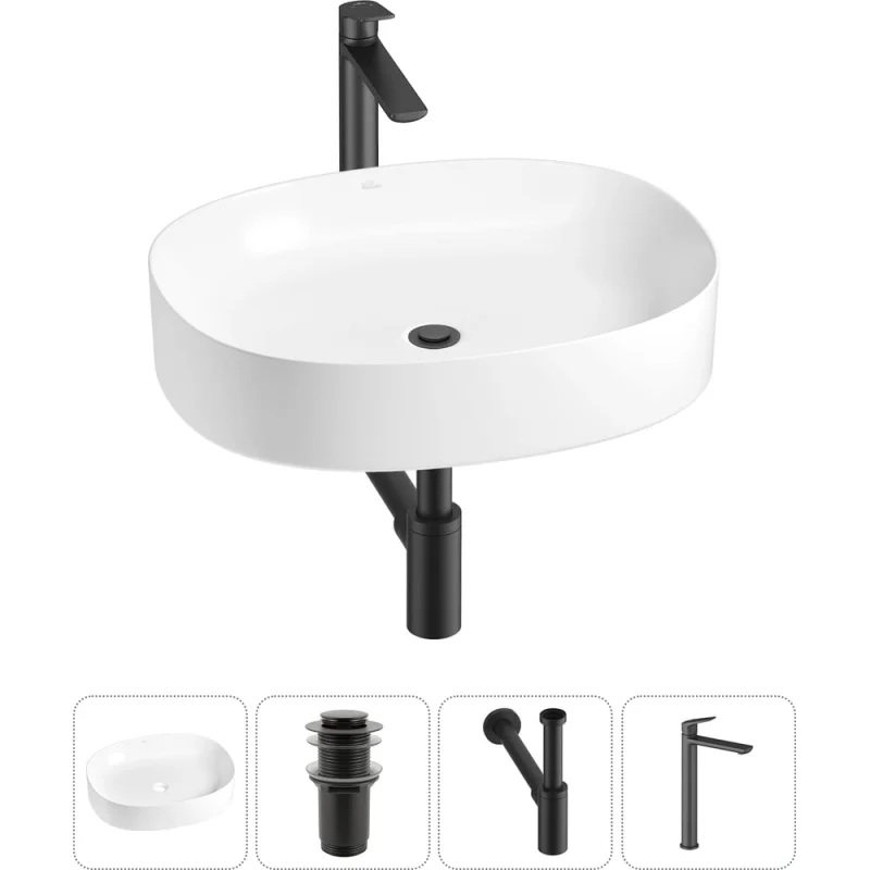 Набор Wellsee 4 в 1 Belle Spa 2.0 накладная раковина 55x45 см 20212558R