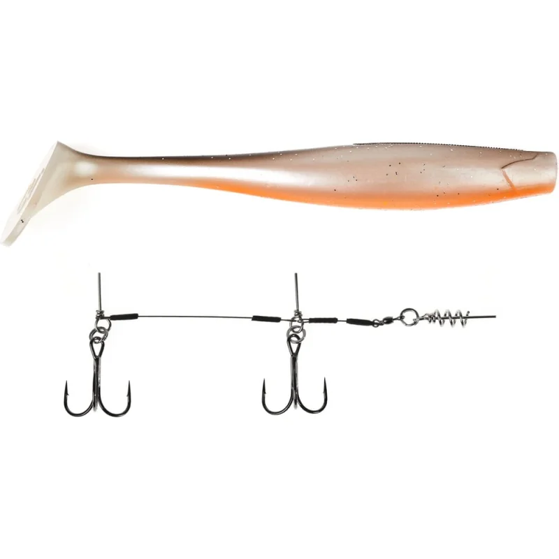 Виброхвосты LUCKY JOHN LJ 3D BBS Series KUBIRA SWIM SHAD 9,0in, цвет PG18 1шт.+Stinger L 140433SET-PG18