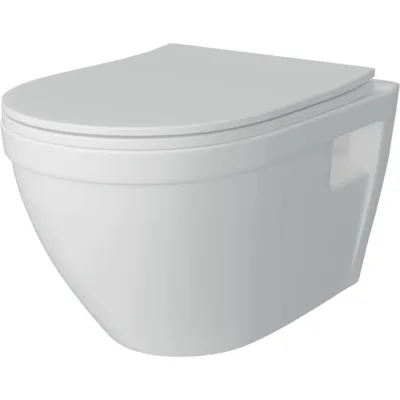 Подвесной унитаз Teymi Vitra безободковый, сиденье микролифт T40804 ЦБ-00267163