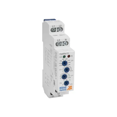 Реле контроля фаз КЭАЗ OptiRel D PHS-3-1M-06-PN-2 повышенного/пониженного настр асимметрии 3Ф+N 2CО 331996