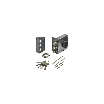 Замок накладной Marlok ЗН 1-3-3 Fort+, серебро 042000