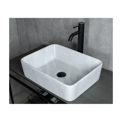 Раковина накладная Gid Mnc600 под камень глянцевая 48x37x13 54459
