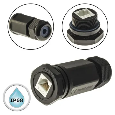 Разъем RUICHI RJ45M25Z1L -6A 107913