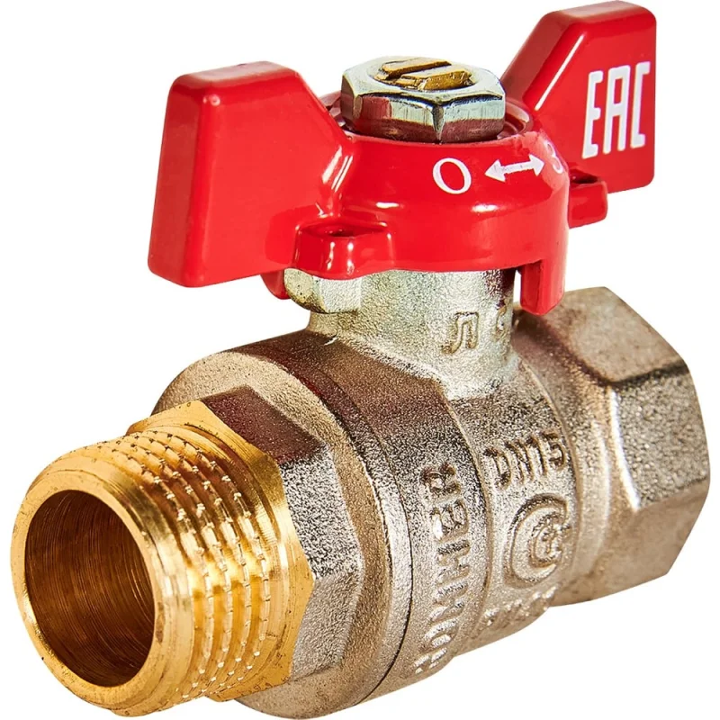 Шаровой кран ROMMER RBV-0004-2210215 неполнопроходной, ВР/НР, 1/2 ручка бабочка RG00938RJNA1OS