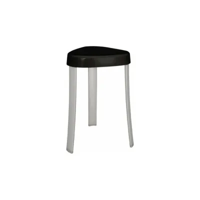Стул для ванной PRIMANOVA 25x29x45 см, чёрный, с алюминиевыми ножками, нагрузка - 120 кг M-KV17-06